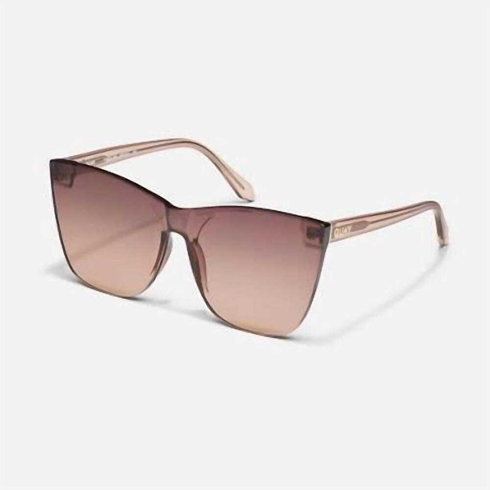NEW QUAY women's come thru medium sunglasses in doe/brown fawn